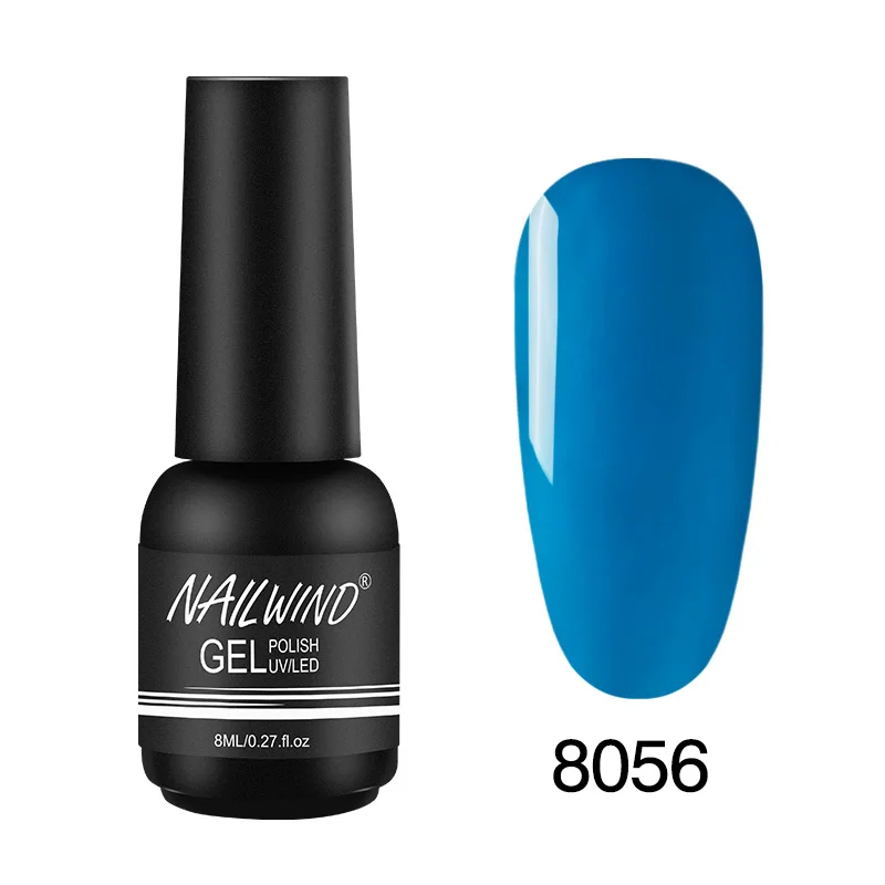 8056 Гель nailwind лак для ногтей базовый топ нужен УФ светодиодный светильник чистый цвет Полупостоянный маникюрный лак Гибридный гель для ногтей - Цвет: 8056