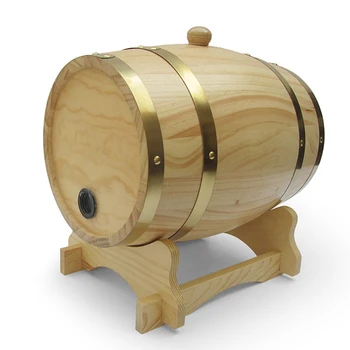 

3L Beer Brewing Wine Rum Display Hotel Port Holder Wooden With Stand Bucket Restaurant Decoration Vintage For Whiskey