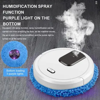 

Sweeping Robot Spray Wet and Dry Mopping Machine with Purple Light Smart Sweeping Machine Ideal for Pet Hair Floor and Carpets