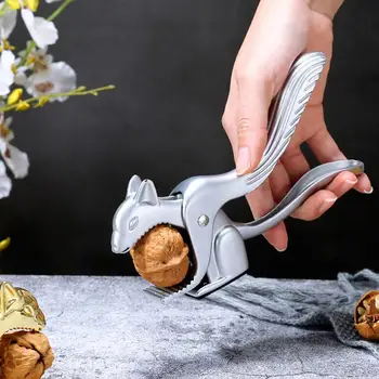 

Metal Open Walnut Clip Squirrel Shape Nut Pliers Sheller Non-slip Peeling Walnut Nut-Crackers Frosted Plier Clamp Kitchen Gadget