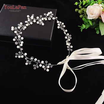 

YouLaPan SH159 Thin Belts Bridal Belts Wedding Sash Handmade Wedding Belt Pearls Bridal Sash Wedding Accessories Women Belt