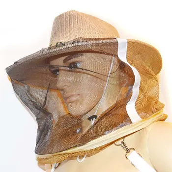 

High Quality Anti Bee Hat Protective Net Beekeeping Protective Supplies Durable Protection Beekeeper Cowboy Beekeeping Equipment