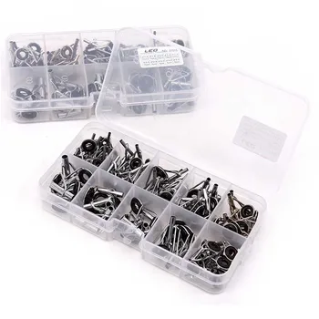 

80Pcs Fishing Rod Guide Tip Set Repair Kit Top Eye Rings Line Repair Kit Stainless Steel Casting Rod Frames with Box hot sale