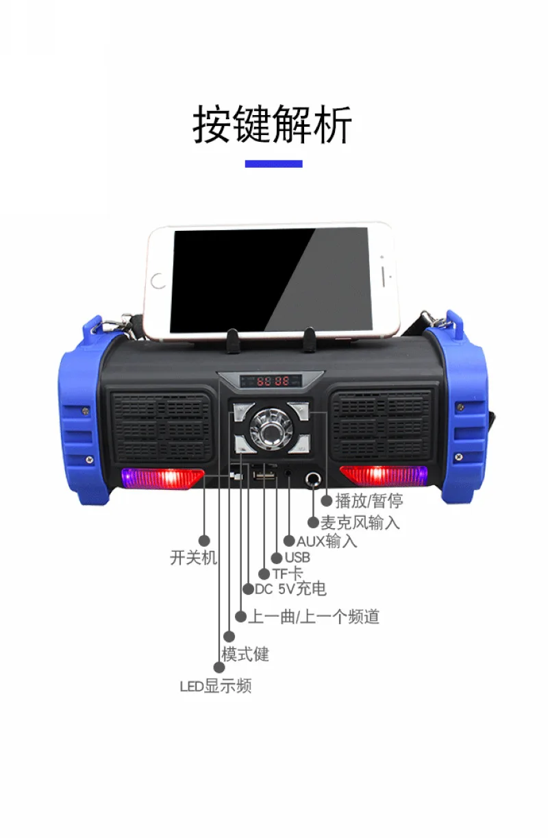 Горячие Портативный бульдог bluetooth колонки с tf-картой Беспроводные динамики bluetooth резонирующий корпус сабвуфера динамик дропшиппинг