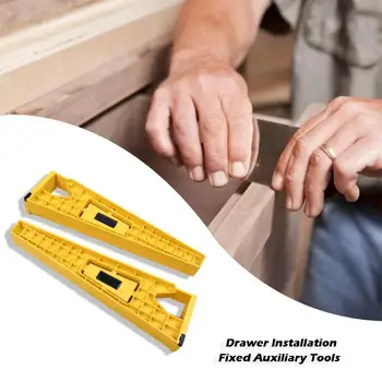 

2pcs Auxiliary Positioning Holder Drawer Slide Jig Engineering Plastics Fast Installation of Locator Mounting Hardware Accessory