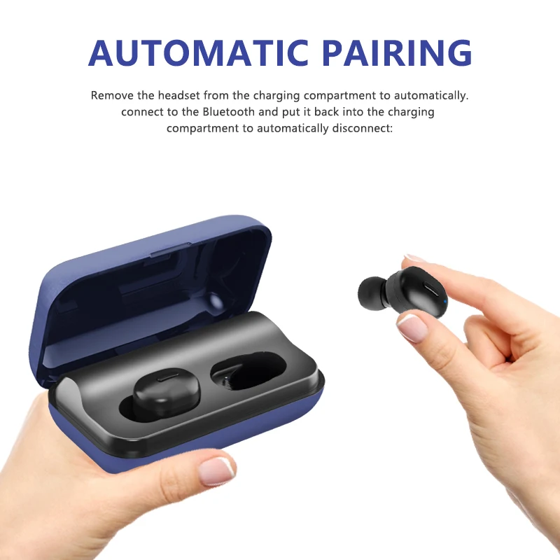 Bluetooth наушники TWS T1 профессиональная гарнитура 5 0 беспроводные 3D стерео громкой