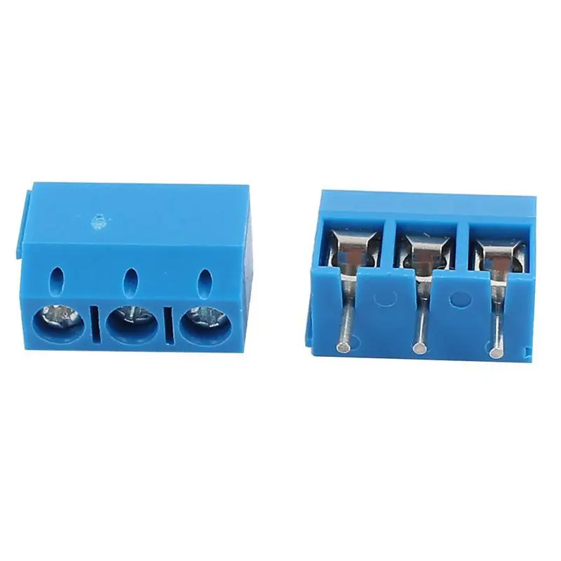 

New 50PCS blue ABS KF301-3P 5.08mm 3 Pin Connect Terminal Screw Terminal Connector