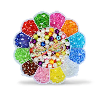 

New boxed DIY handmade beads educational toys set children creative girl woven bracelet necklace jewelry making girl gift toy