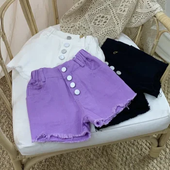 

New Summer Baby Girls Shorts for Kids Ripped Jeans for Children Denim Shorts for 3 4 5 6 7 8 Years Old Baby