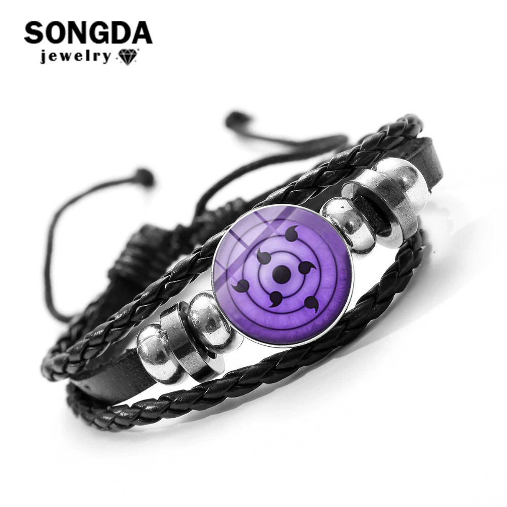 Браслет SONGDA Uchiha Clan Rinnegan шаринган классический браслет из кожаной веревки аниме