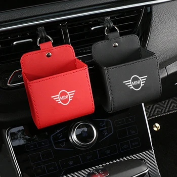 

Car Styling Vent Outlet Hanging Storage Bag Glasses Mobile Phone Holder For Mini Cooper R55 R56 R60 R61 F60 F55 F56 F54 Clubman