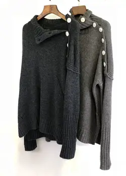 

Women Sweater Fall / Winter 2020 New Sweater Solid Color Round Neck Long Sleeve Sweater