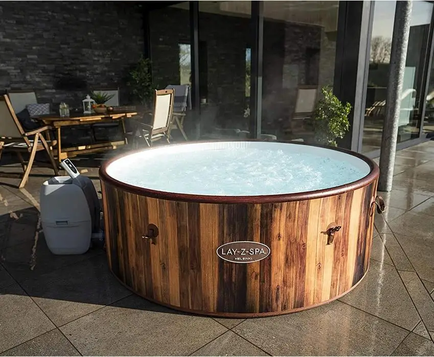 Goedkeuring Regelmatig Bij zonsopgang Lay-z-spa Helsinki Hot Tub, 180 Airjet Wood Effect Inflatable Spa With  Freeze Shield Year Round Technology And Rapid Heating - Outdoor Hot Tubs -  AliExpress