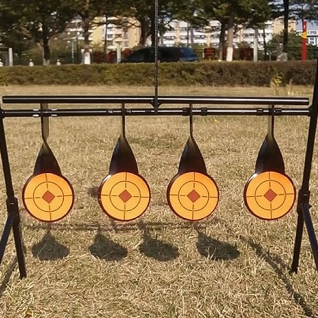 5 Targets Self Resetting Spinning Shooting Target Metal Target Stand Accessories