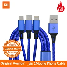 USB кабель для iPhone X, 8, 7, 6, 3 в 1-type C/Micro USB для iPhone, зарядное устройство, кабель для мобильного телефона, для Android, IOS