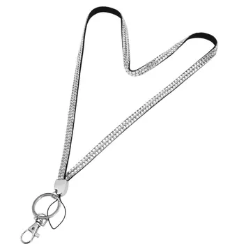 

New Unisex Rhinestone Crystal Bling Custom Neck Lanyard & ID Badge Cellphone Key Holder Ring for Casual / Sporty