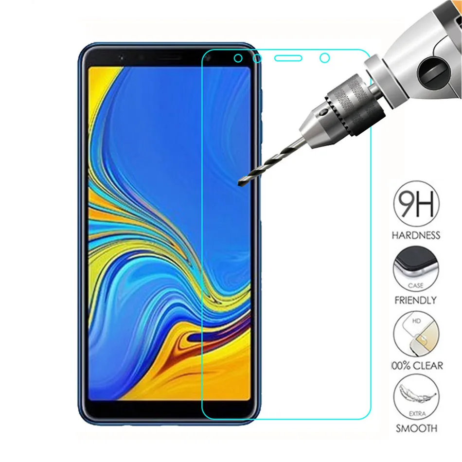 phone screen cover 3Pcs Screen Protector For Samsung Galaxy A7 2018 A6 A8 J4 J6 Plus 2018 Tempered Glass For Samsung A3 A5 A7 J3 J5 J7 2017 glass phone screen cover