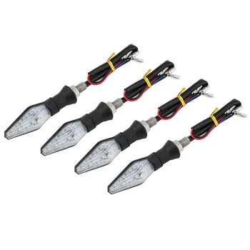 

4pcs/lot 12V Universal Waterproof Motorcycle Turn Signal Light Amber Color 12 LED SMD Indicator Blinker Flash Bike Lamp