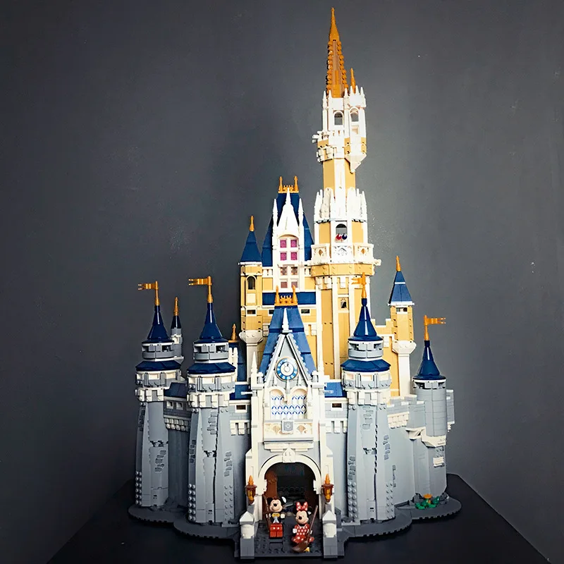 

In Stock Cinderella Princess Castle Lepining 71040 Creator Building Block Magical World Film Brick Girls Toys 30010 16008