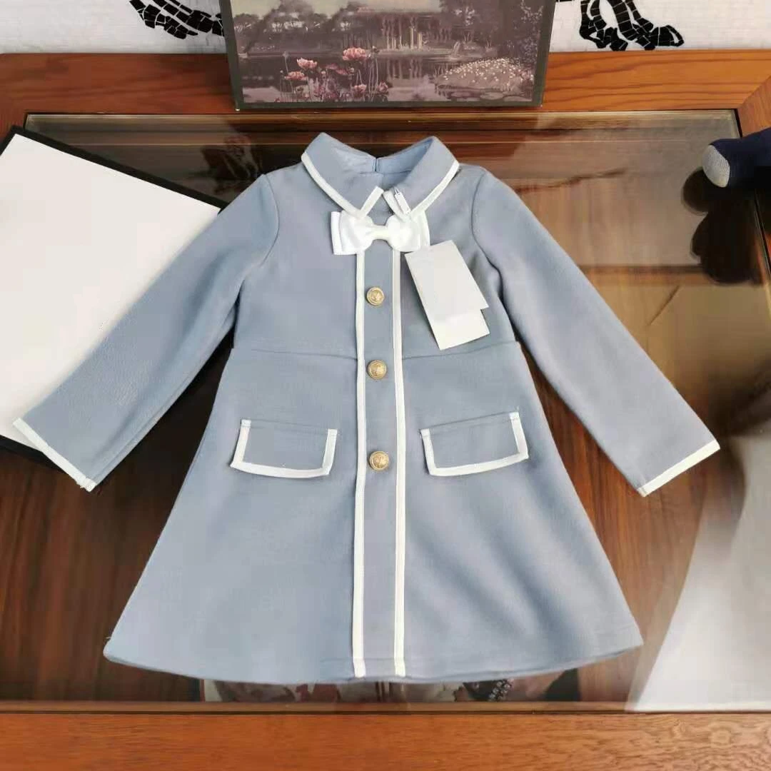 Платье для маленьких девочек vestido платье крещения с бантом и длинными рукавами