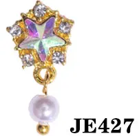 JE427 10 шт./лот, стеклянные кристаллы, стразы для дизайна ногтей, подвески для ногтей, драгоценные камни, украшение камнями, рукоделие, ювелирные изделия, сделай сам, алмазная подвеска, JE415-428 - Цвет: JE427