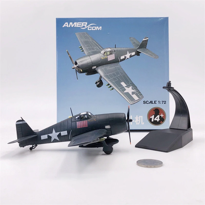 F6 Plane Model Toy 1:100 Scale F6f Us Air Force Fighter Model Diecast ...