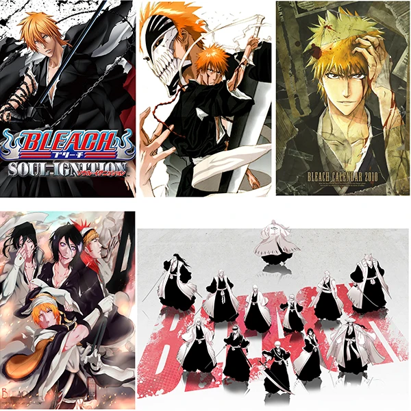 Отбеливатель ichigo bankai аниме плакаты принты белая бумага с покрытием домашний