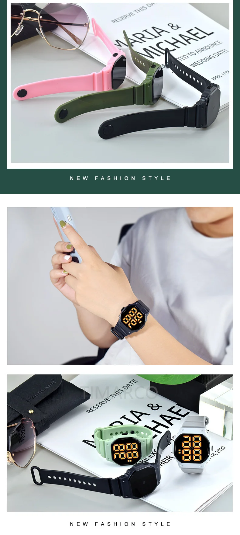 2021 Men's Watch LED Digital Watch for Men Women Sports Army Military Wristwatches Simple Silicone Electronic Cock Reloj Hombre