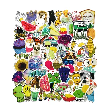 

70pcs Literary style Stickers For Suitcase Satchel Schoolbag Book Bag Pencil Box Folder Phone Laptop Travel Luggage Cool Decals