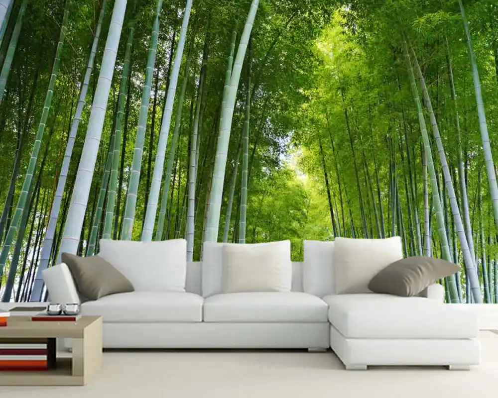 Papel De Pared Deep Bamboo Forest Path Natural 3d Wallpaper