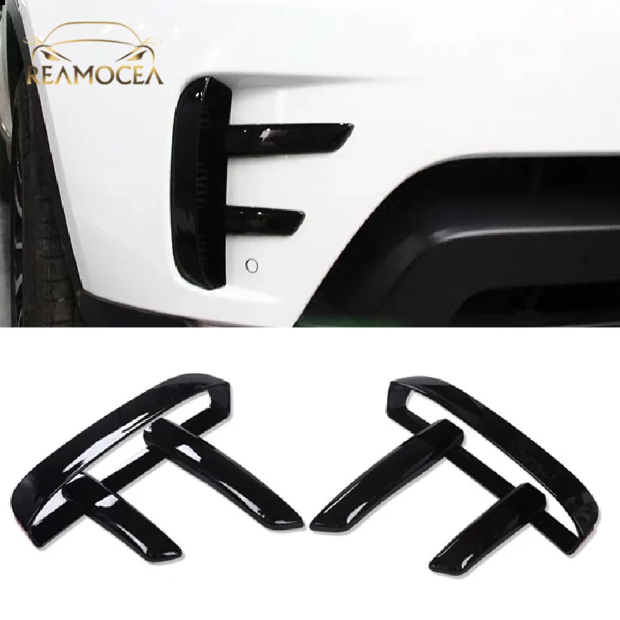 

Reamocea 2x Gloss Black Exterior Front Bumper Grille Air Vent Cover For Land Rover Discovery 5 L462 2017-2020 Car Decoration