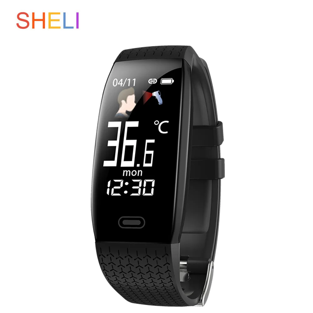 

Smart Watch T5 Body Temperature Heart Rate Monitor Fitness Watches Color Screen Pedometer Waterproof Smartwatch For iOS Android