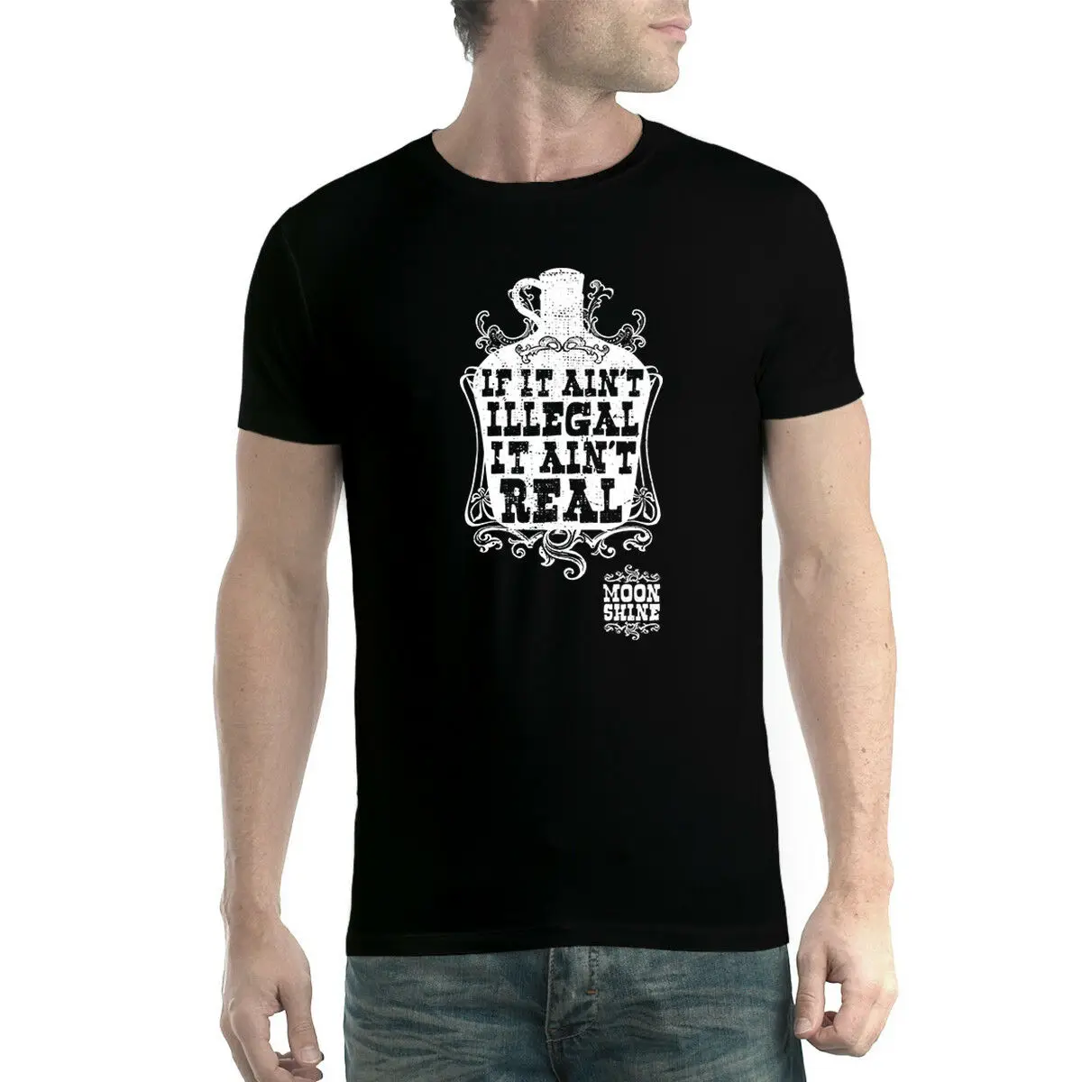 Moonshine/Новая мужская футболка с надписью illiment Whisky S-3XL |
