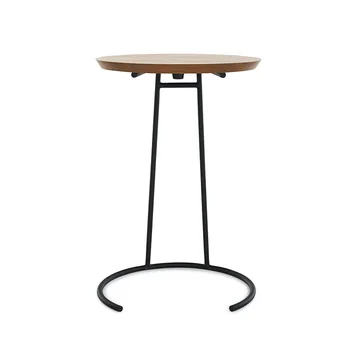 

Side Nordic Solid Wood Sofa Side Table Small Bedroom Bedside Table Round Small Coffee Table Creative Simple Wrought Iron