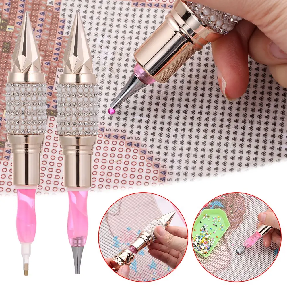 5D Diamond Painting Pen Kit Alloy Replacement Pen Heads Glitter Sparkle  Multi Placers Point Drill Pens DIY Craft Nail Art Tool - AliExpress