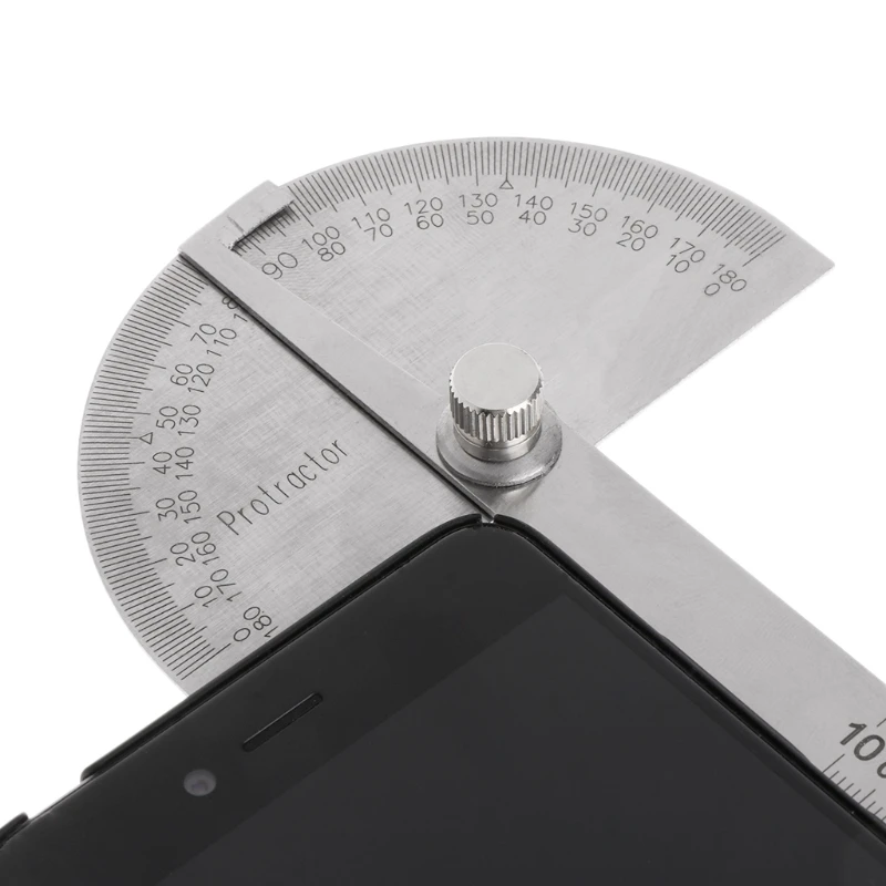 Нержавеющая сталь 180 градусов транспортир Angle Finder роторный с измерительной линейкой; 100/150/300 мм Прямая поставка Поддержка