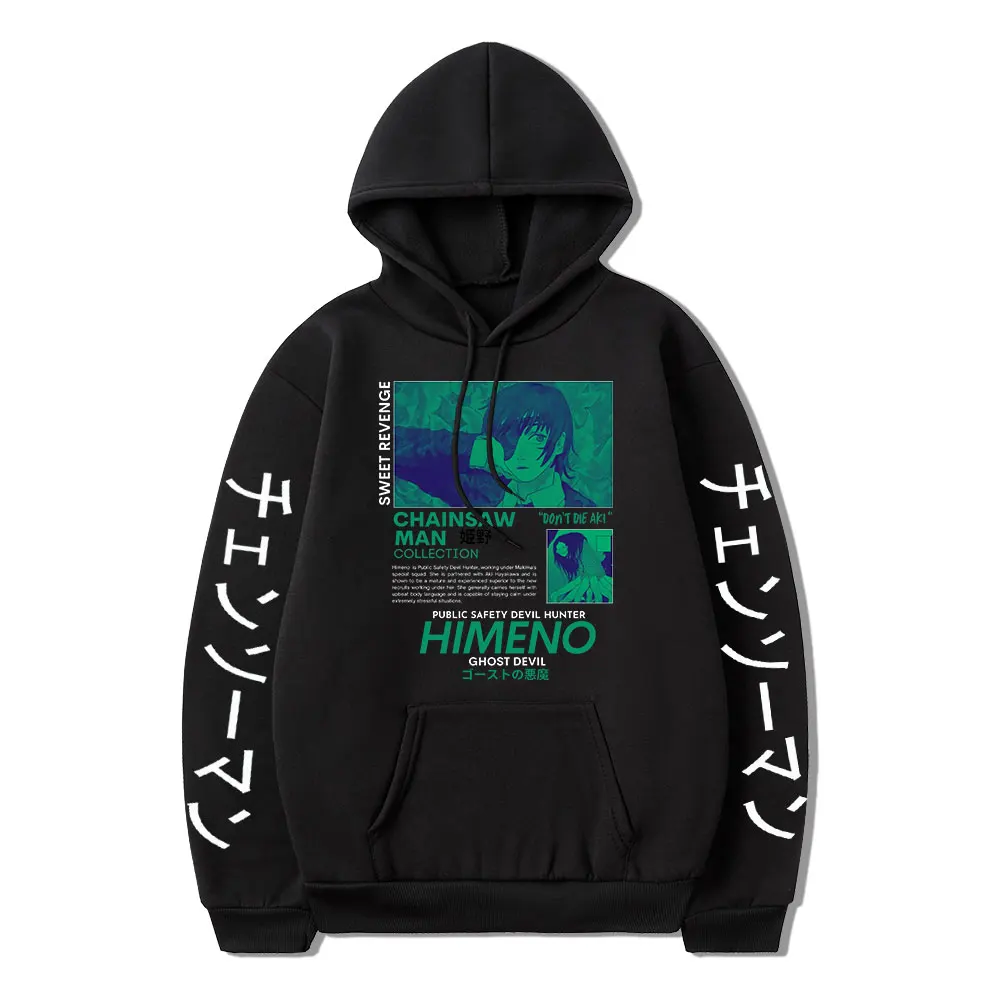 

Chainsaw Man Himeno Hoodies Oversized Sweatshirts Men/Women Casual Hip Hop Hoodie Popular Harajuku Pullover Hooded Clothing Tops