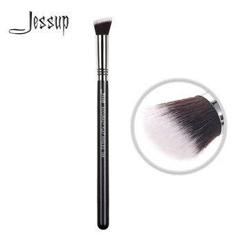 

Jessup Black / Silver Contour Brush Makeup for Face Soft Fibre Accuracy Flat Angled Blending Powder 088