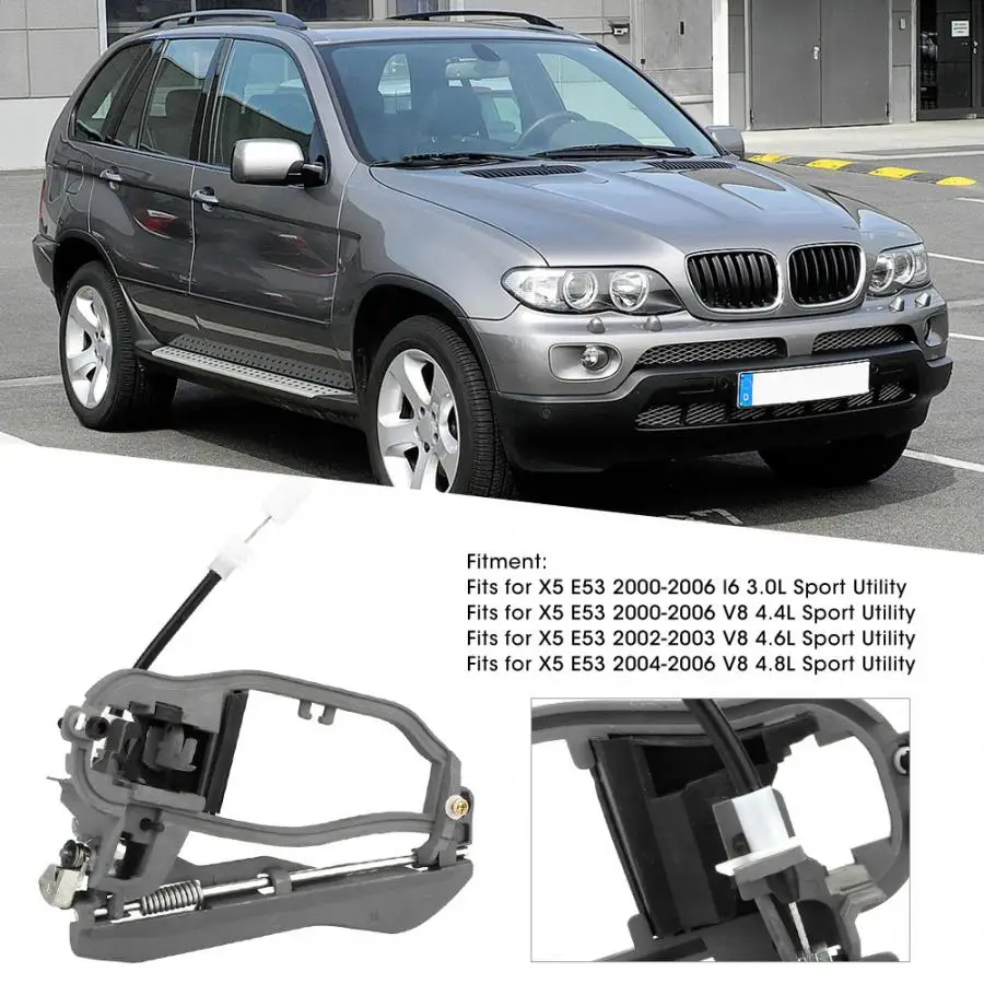 1 шт. Автомобильная Передняя ручка левой двери 51218243615 подходит для X5 E53 высокое качество автомобильные дверные ручки авто аксессуары Новинка