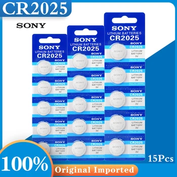 

15PCS Original For Sony CR2025 Battery Button Cell DL2025 3V Lithium Coin Batteries For Watch Calculator Scale Remote ECR2025