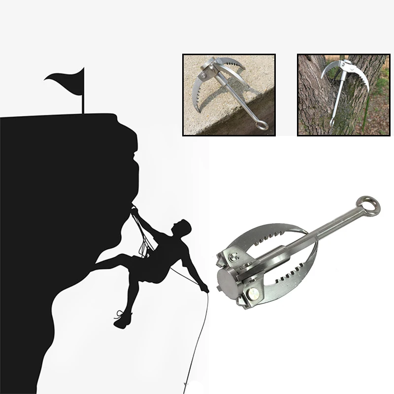 

Outdoor Climbing Survival Foldable Climbing Hook Grappling Hook Climbing Claw Carabiner Tool