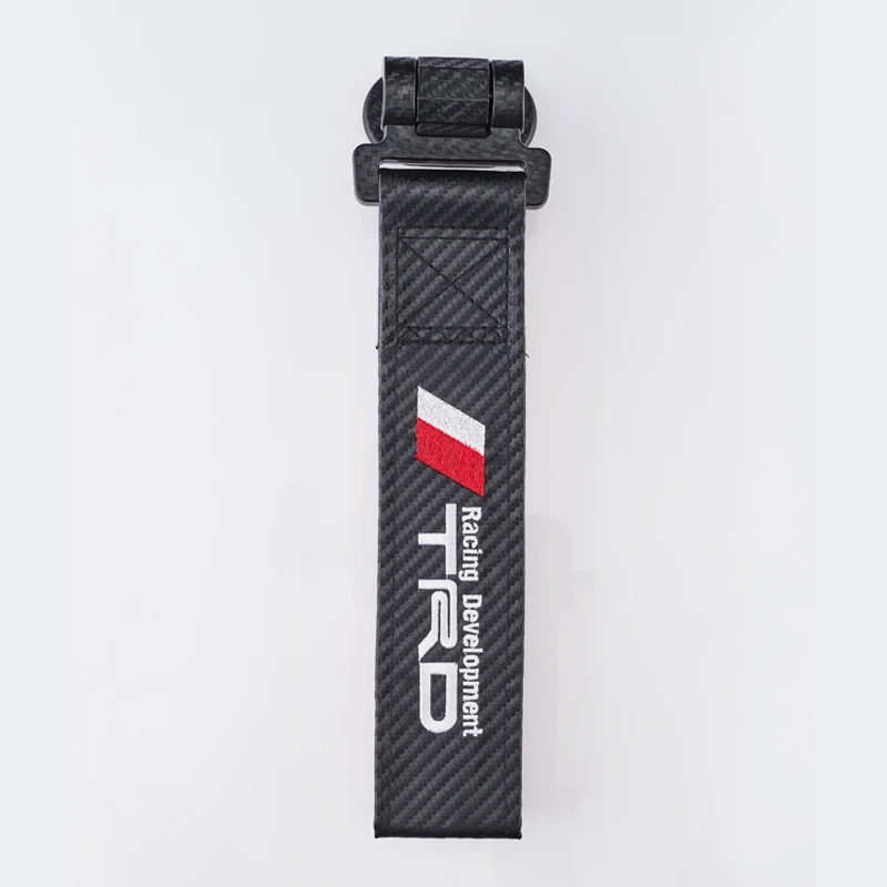 

Car TOW for JDM RACING emblem trailer belt carbon fiber style cloth bumpers glue sticker for Toyota accessories