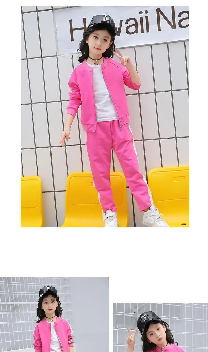 Sport Suit For Girls Teenage Baby Girl Clothes Set Autumn Long Sleeve Outwear+ Pant Back To School Outfits 8 9 10 12 14 15