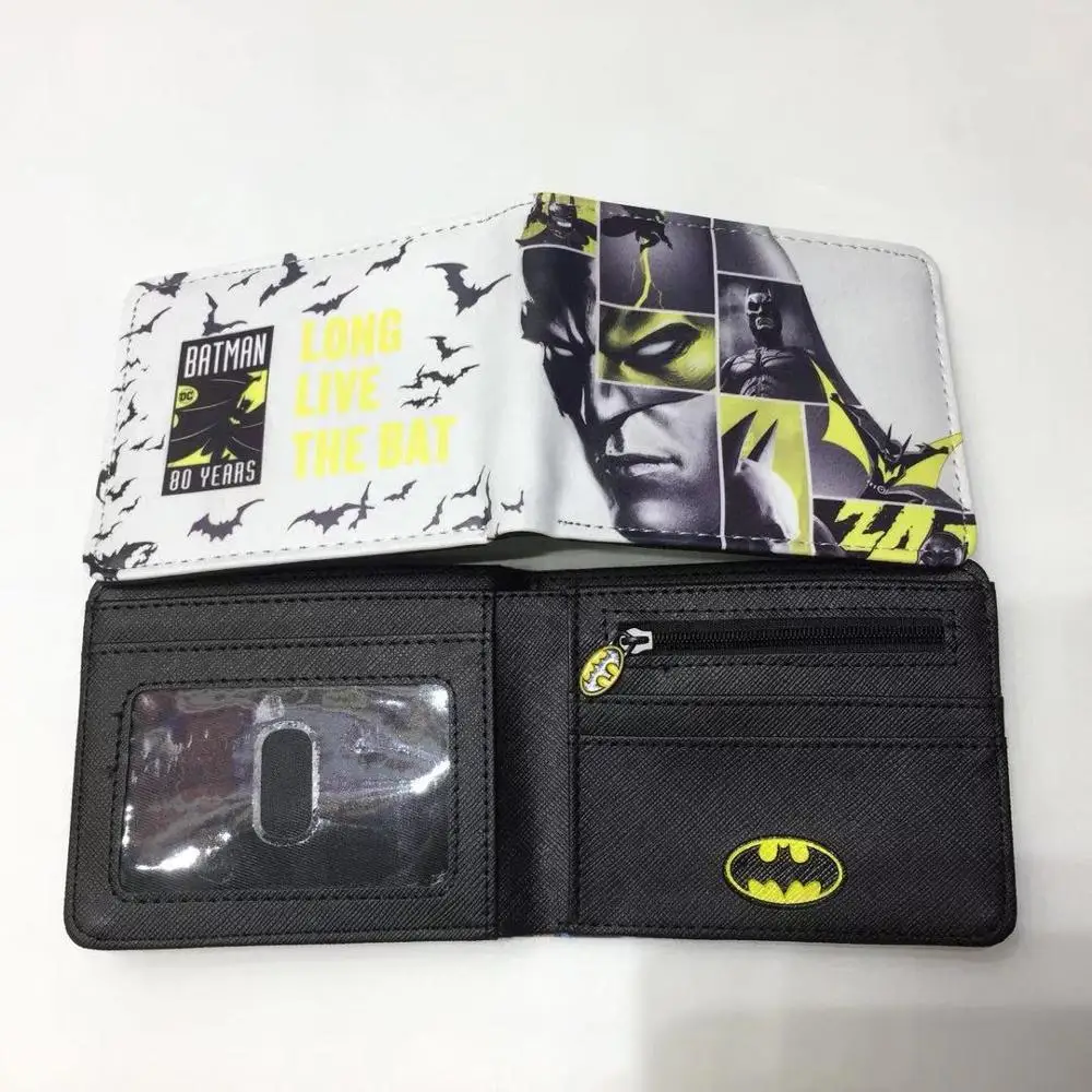 Дизайнер, бумажник «Бэтмен», комиксы, анимация, логотип, кошельки для мужчин и женщин, цена в долларах, сумки для карт, кожа, ПВХ, короткий кошелек - Цвет: B-20