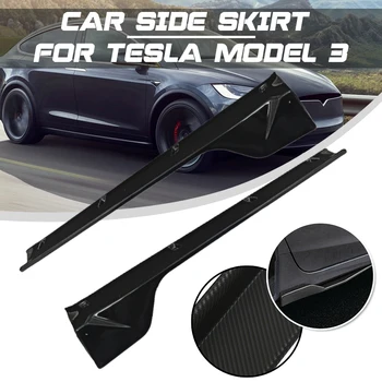 

Side Skirts Universal for Tesla Model 3 Door Bumper Lip Aprons Car Styling Carbon Fiber Color Balck Color Protective Frames