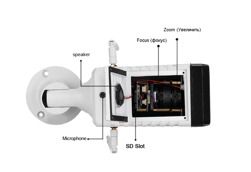  Hi3516C 42pcs Infrared LED H.265 ICsee 25fps 5MP/4MP/3MP/2MP 2.8mm-12mm128G ONVIF Audio Onvif Water - 4000289517652