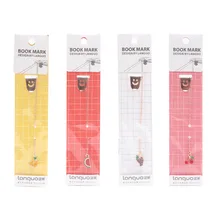 1 шт. каваи фрукты серии вишня банан Виноград подвеска из металлической цепочки маркер Закладка страницы школьные офисные принадлежности студенческие канцелярские принадлежности