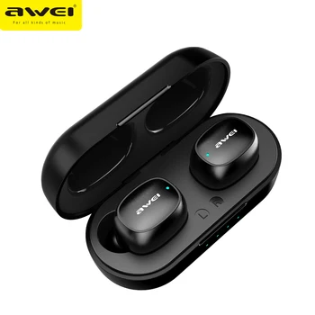 

Awei TWS 5.0 Earbuds Touch Sensor Bluetooth Headphones Auto Pairing Gaming Earphone T13 with 300mAh Charging Case
