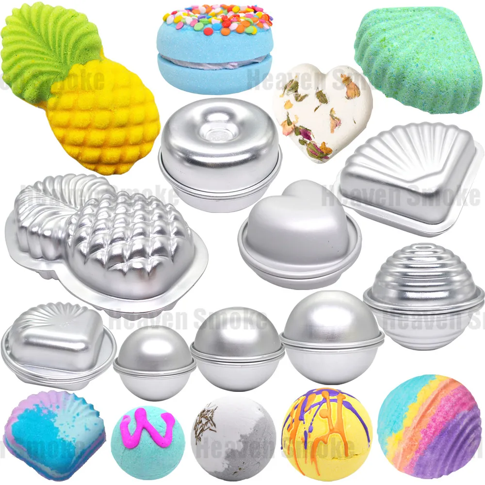 Bath Bomb Mold Pineapple Shell Aluminium Alloy Salt Ball Mould for Soap Homemade DIY Bathing Chocolate Cake Pudding Making Tools |