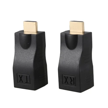 

1 set Black HDMI single cable extender TX transmitter + RX receiver